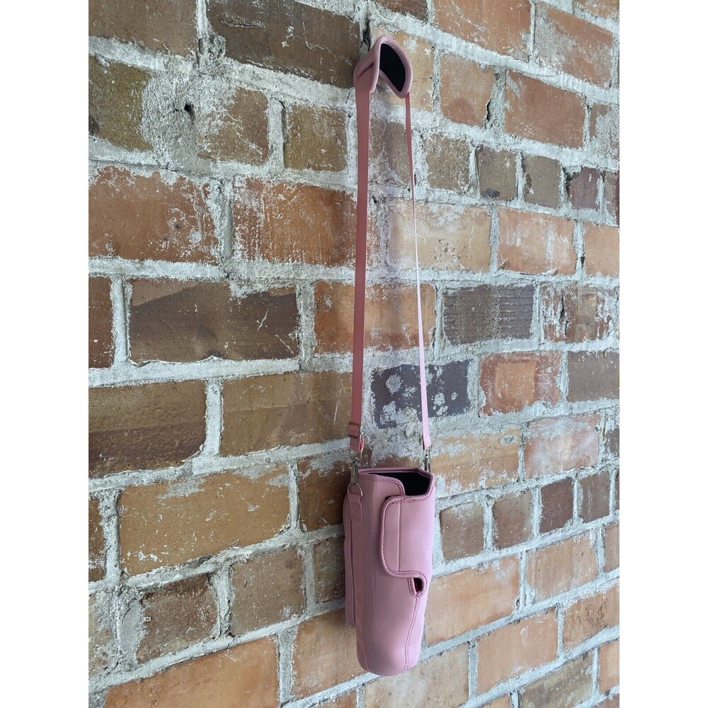 Pink Crossbody Stanley Cup Tumbler Water Bottle Travel Carrier Holder - Picture 4 of 9
